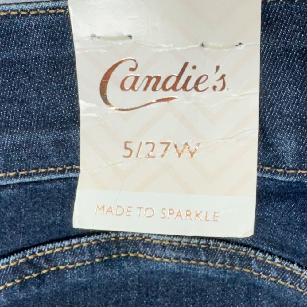 Candies Skinny Jeans Size 5/27W Dark Wash‎ Denim Stretch Sculpt Jeans Push Up - Picture 7 of 10